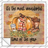 Wonderful Time of Year Novelty Square Sticker Decal