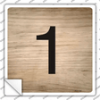 1 Number Tiles Novelty Square Sticker Decal