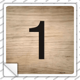 1 Number Tiles Novelty Square Sticker Decal