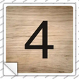 4 Number Tiles Novelty Square Sticker Decal