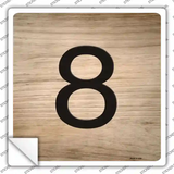 8 Number Tiles Novelty Square Sticker Decal