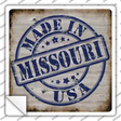 Missouri Stamp On Wood Novelty Square Sticker Decal