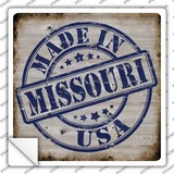 Missouri Stamp On Wood Novelty Square Sticker Decal