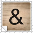 Ampersand Symbol Tiles Novelty Square Sticker Decal