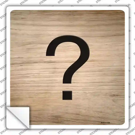 Question Mark Symbol Tiles Novelty Square Sticker Decal