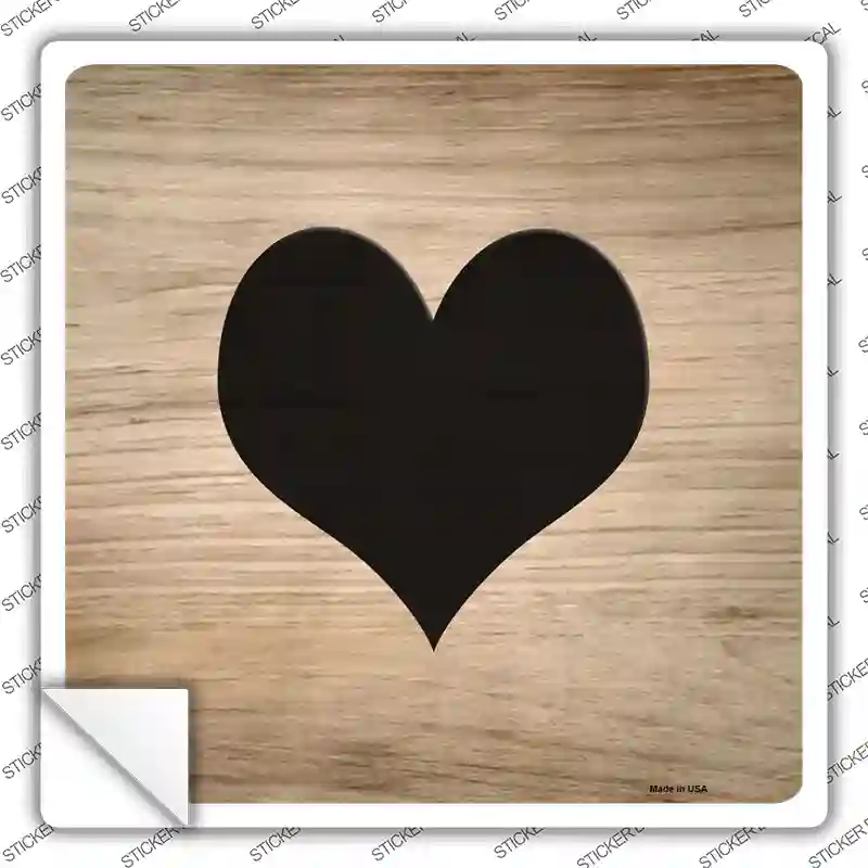 Heart Symbol Tiles Novelty Square Sticker Decal