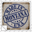 Montana Stamp On Wood Novelty Square Sticker Decal