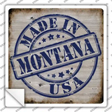 Montana Stamp On Wood Novelty Square Sticker Decal