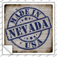Nevada Stamp On Wood Novelty Square Sticker Decal