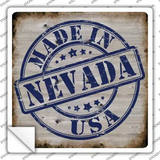 Nevada Stamp On Wood Novelty Square Sticker Decal