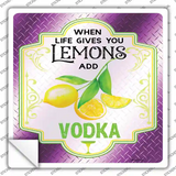 Add Vodka Purple Novelty Square Sticker Decal