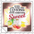 Make Something Sweet Burgundy Novelty Square Sticker Decal