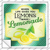 Make Lemonade Aqua Novelty Square Sticker Decal