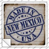 New Mexico Stamp On Wood Novelty Square Sticker Decal