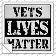Vets Lives Matter Novelty Square Sticker Decal