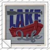 Lake Life Novelty Square Sticker Decal