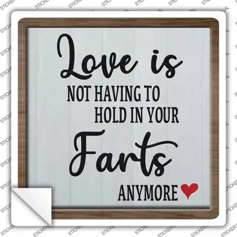 Hold In Your Farts Anymore Novelty Square Sticker Decal