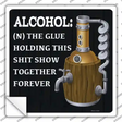 Alcohol Definition Novelty Square Sticker Decal