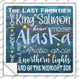 Alaska Motto Novelty Square Sticker Decal
