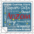Arizona Motto Novelty Square Sticker Decal