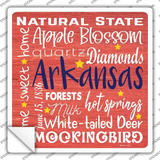 Arkansas Motto Novelty Square Sticker Decal