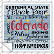 Colorado Motto Novelty Square Sticker Decal