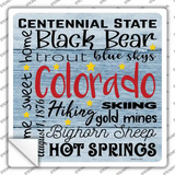Colorado Motto Novelty Square Sticker Decal