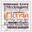 Florida Motto Novelty Square Sticker Decal