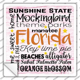 Florida Motto Novelty Square Sticker Decal