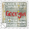Georgia Motto Novelty Square Sticker Decal