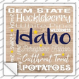 Idaho Motto Novelty Square Sticker Decal