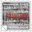 Mississippi Motto Novelty Square Sticker Decal