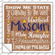Missouri Motto Novelty Square Sticker Decal