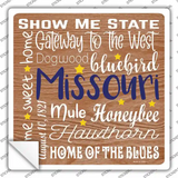 Missouri Motto Novelty Square Sticker Decal