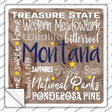 Montana Motto Novelty Square Sticker Decal
