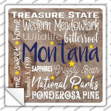 Montana Motto Novelty Square Sticker Decal