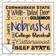 Nebraska Motto Novelty Square Sticker Decal