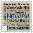 Nevada Motto Novelty Square Sticker Decal