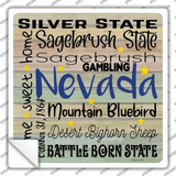 Nevada Motto Novelty Square Sticker Decal