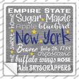 New York Motto Novelty Square Sticker Decal