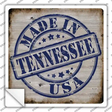 Tennessee Stamp On Wood Novelty Square Sticker Decal
