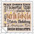 North Dakota Motto Novelty Square Sticker Decal