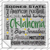 Oklahoma Motto Novelty Square Sticker Decal
