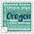 Oregon Motto Novelty Square Sticker Decal