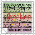 Rhode Island Motto Novelty Square Sticker Decal