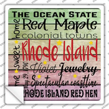 Rhode Island Motto Novelty Square Sticker Decal