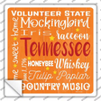 Tennessee Motto Novelty Square Sticker Decal