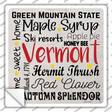 Vermont Motto Novelty Square Sticker Decal