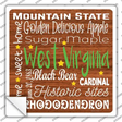 West Virginia Motto Novelty Square Sticker Decal