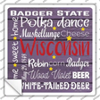Wisconsin Motto Novelty Square Sticker Decal